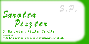 sarolta piszter business card